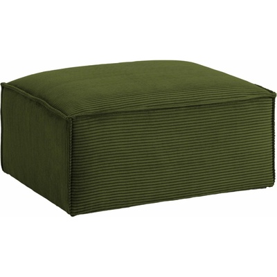 Kave Home Zelený manšestrový taburet Blok 90 x 70 cm
