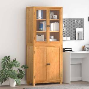vidaXL Комплект за съхранение на мебели 2 бр. Натурално Масивен дъб (3328623)