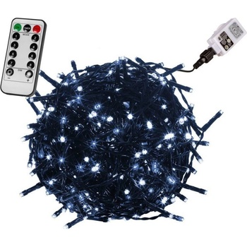 VOLTRONIC® 59743 Vianočné LED osvetlenie 10 m studená biela 100 LED ovládač zelený kábel