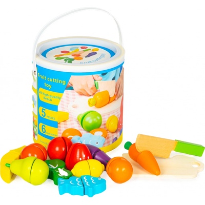 Eco Toys drevené ovocie a zelenina na krájanie 13 ks