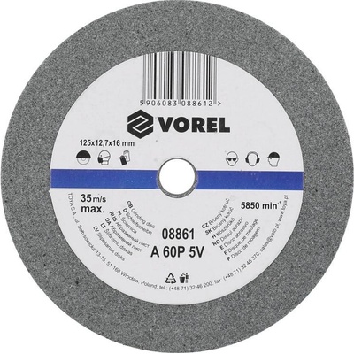 Vorel Kotouč brusný 125 x 12 x 15 mm TO-08861