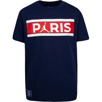 Air Jordan Детска тениска Air Jordan PSG Bars T Shirt Junior Boys - Midnight Navy