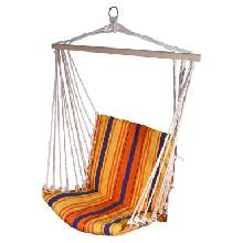 Závěsné houpací křeslo do interiéru / na balkon / na zahradu, červená / oranžová