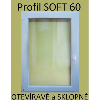 SOFT plastové okno 95x200 cm biele, otevíravé a sklopné - profil SOFT 60mm