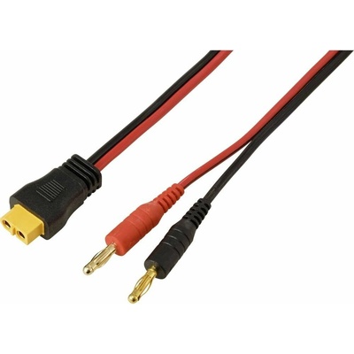 Banánový konektor 4 mm na kábel XT60, červený/čierny 2 m čierna, červená TRU COMPONENTS Množstvo: 1 ks