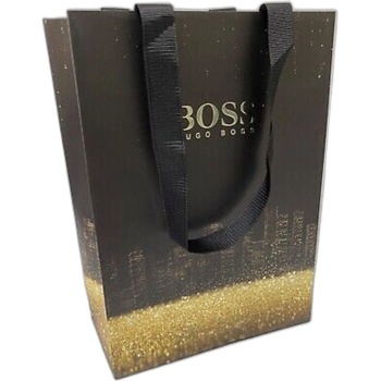 HUGO BOSS Boss картонена чанта GWP черна 25 x 18 x 9 cm