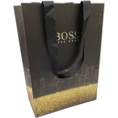 HUGO BOSS Boss картонена чанта GWP черна 25 x 18 x 9 cm