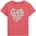 GUESS Тениска в цвят корал с къс ръкав за мини момиче със сребрист надпис Guess