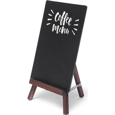Jansen Display dřevěný stojánek s křídovou tabulí, tmavě hnědý, 150 x 250 mm