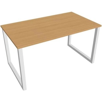 Hobis Rokovací stôl UNI O, 140 x 75,5 x 80 cm, buk/biela