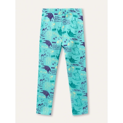 Winkiki Kids Wear Dívčí leggíny Cool Cat tyrkysová
