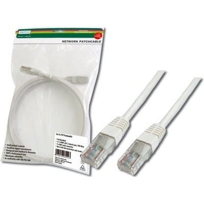 Digitus DK-1614-030/WH Patch, CAT 6 UTP, AWG 26, bílý 3m