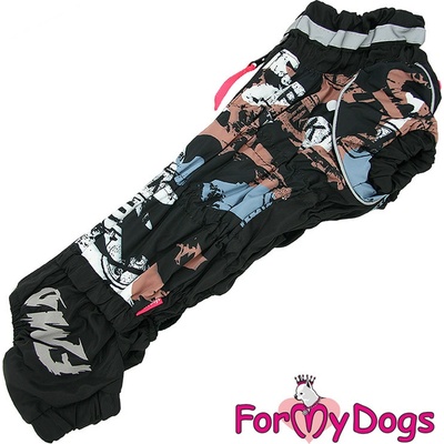 FOR MY DOGS pláštěnka BLACK SIGN