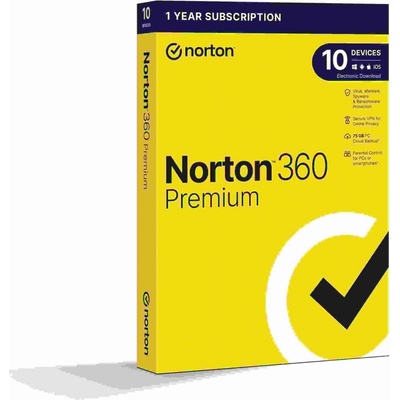 NORTON 360 PREMIUM 75GB +VPN 1 lic. 10 lic. 12 mes.