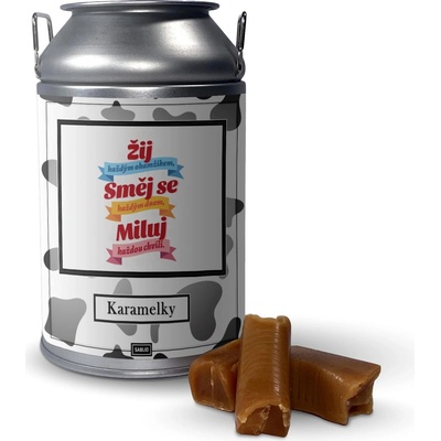Sablio Karamelky v plechovej dóze Ži, Smej sa, Miluj 250 g