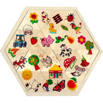 Hess puzzle mozaika Farma 24 dielikov