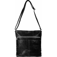 KIARA dámska crossbody koženková kabelka Čierna