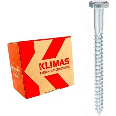 KLIMAS Wkret-met K Ø10 mm SW-17 skrutka do dreva so 6 hrannou hlavou 120 mm - 5 kg