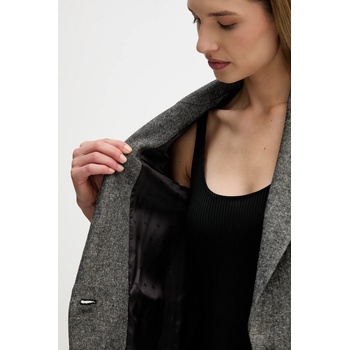 Pedro del Hierro Сако с вълна Pedro del Hierro в сиво с едно копче с меланжов десен 6752181 (6752181)