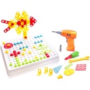 KIK KX7838_5 Mozaika puzzle plastové bloky + skrutkovač 261 ks
