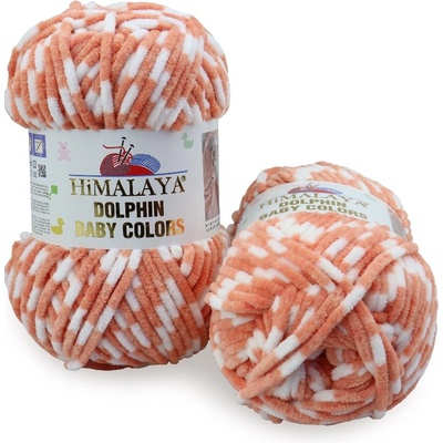 Himalaya příze Dolphin Baby Colors 80434 bílá, jemná broskvová