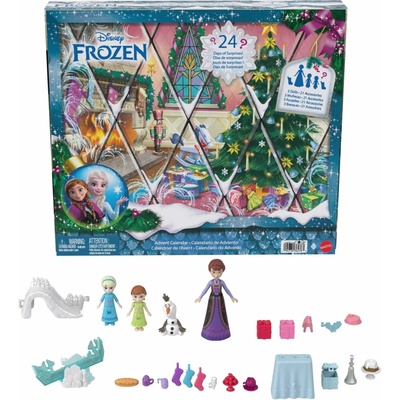 Mattel Disney Ledové království Adventní kalendář pro malé panenky Anna a Elsa