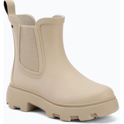 Tommy Hilfiger Дамски гумени ботуши Tommy Hilfiger Rubber Flag Cleated classic beige