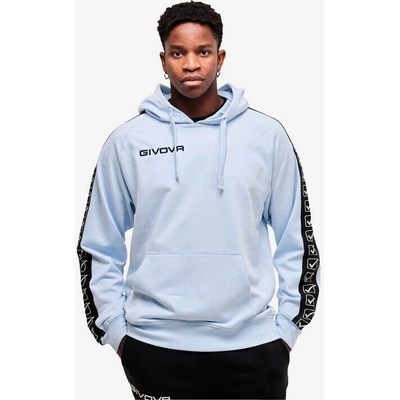 Givova Felpa Full Zip Con Cappuccio Terry Band svetlomodrá-šedá
