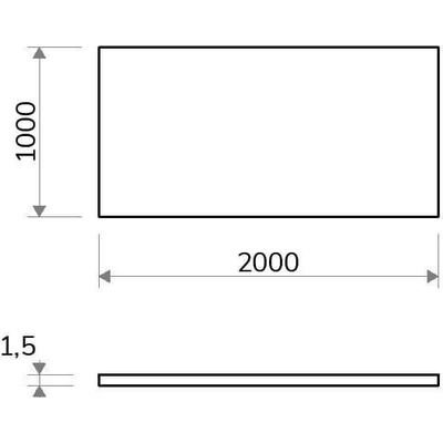Eloxovaný hliníkový plech 1×2 m, tloušťka 1,5 mm - elox 10 µm Natural + fólie