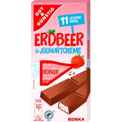 G&G tyčinky z mléčné čokolády s jogurtovou-jahodovou náplní 200 g – Zboží Dáma