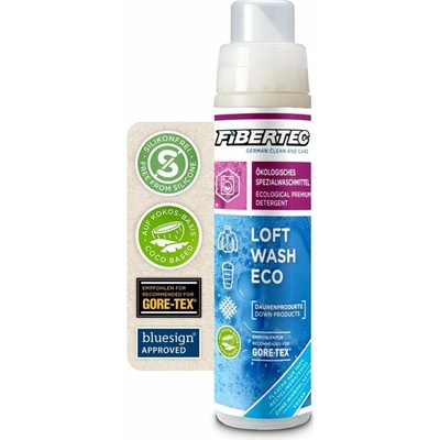 Fibertec Loft Wash Eco 250 ml Modrá impregnace