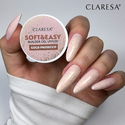 Claresa stavební gel na nehty GOLD PROSECO 90 g