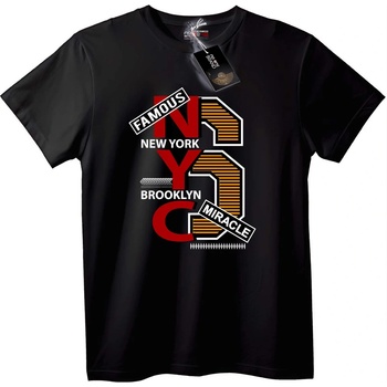 NOONEBRAND Тениска Известно NYC Чудо - 4XL, White