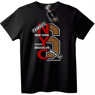 NOONEBRAND Тениска Известно NYC Чудо - 4XL, White