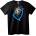 NOONEBRAND Тениска аниме герой със синя стрелка - 7XL, Black