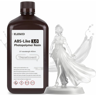 Elegoo ABS-like Resin V3.0 2KG Translucent 50.103.0156 – Hledejceny.cz