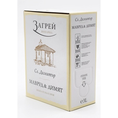 Zagreus Winery Sv. Dimitr Mavrud x Dimyat bílá 2023 13% 3 l (karton)
