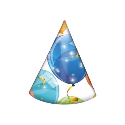 Procos Шапки за парти Блестящи балони 6 бр