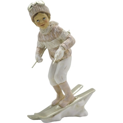Dekorace Socha Dítě Růžová Bílá 12*8*19 cm – 12x8x19 cm