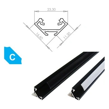 Berge Hliníkový Profil 2m LUMINES-C2-CZ