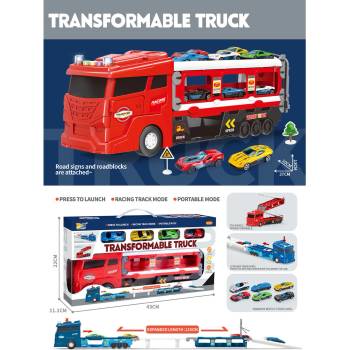 Image 1 of Armtoys ДЕТСКИ ТРАНСФОРМИРАЩ СЕ КАМИОН С 4 КОЛИ И РАМПА 115 СМ