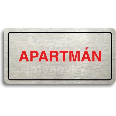 ACCEPT Piktogram APARTMÁN - stříbrná tabulka - barevný tisk
