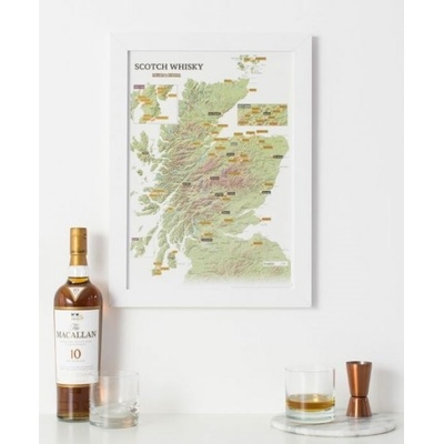 Maps International Whisky distilleries Scotland - stírací mapa