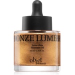 KUNDAL Objet Satin Glow Shimmer Oil блестящо масло с хидратиращ ефект цвят Bronze Lumier 45ml