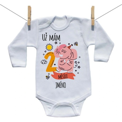 Boodyy Body s dlouhým rukávem Už mám 2 měsíce se zvířátkem