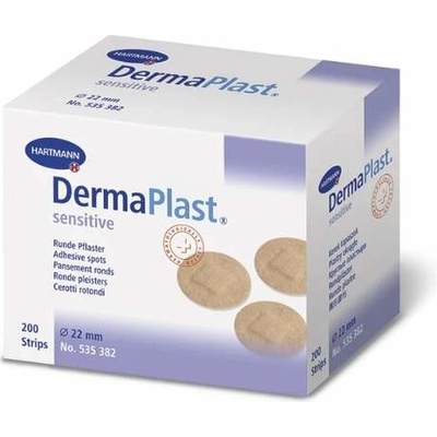 Dermaplast rýchloobväz sensitive spots okrúhle 200 ks