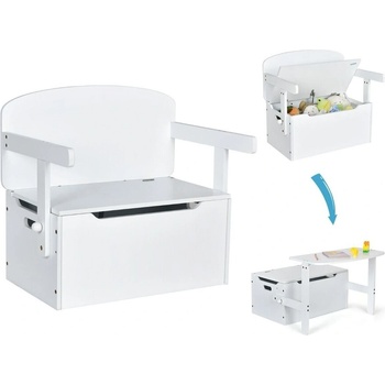 Costway Бюро, пейка и кутия за съхранение 3в1, Costway (HY10270WH)