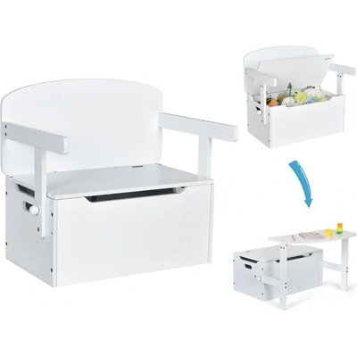 Costway Бюро, пейка и кутия за съхранение 3в1, Costway (HY10270WH)