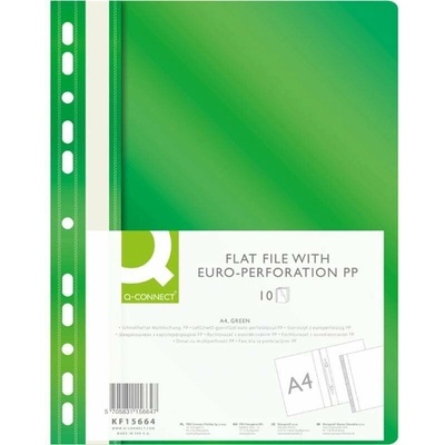 Q-CONNECT A4 s euroderovaním zelený 10 ks