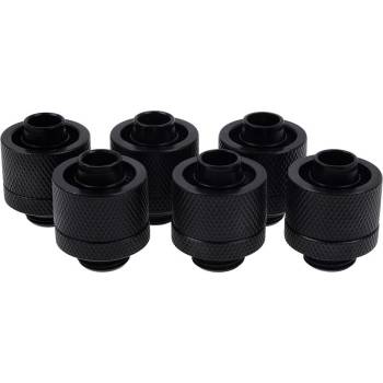 Alphacool Фитинг Alphacool Eiszapfen, Удължител, 16/10mm, G1/4, Черен мат, 6 броя (AC-1011163)